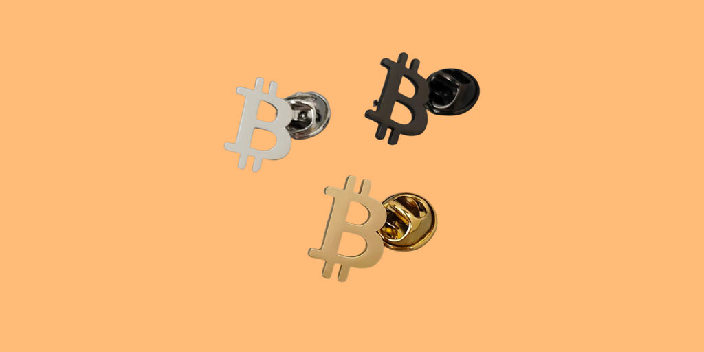 Stainless Steel Bitcoin Lapel Pin – BTC Brooch for Men & Women